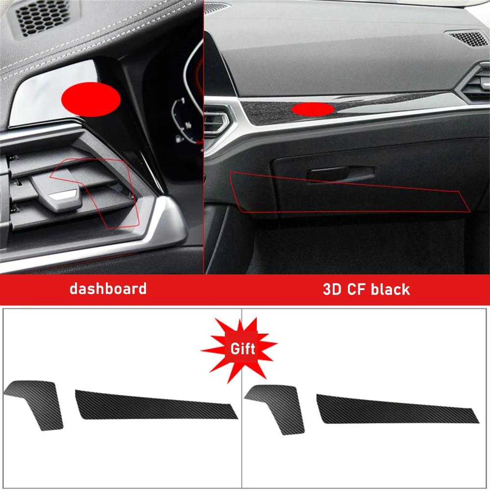 Car Interior Sticker Gear Box Protective Film For BMW 3 Series G20 - Car Window Panel Sticker Carbon Fiber Black