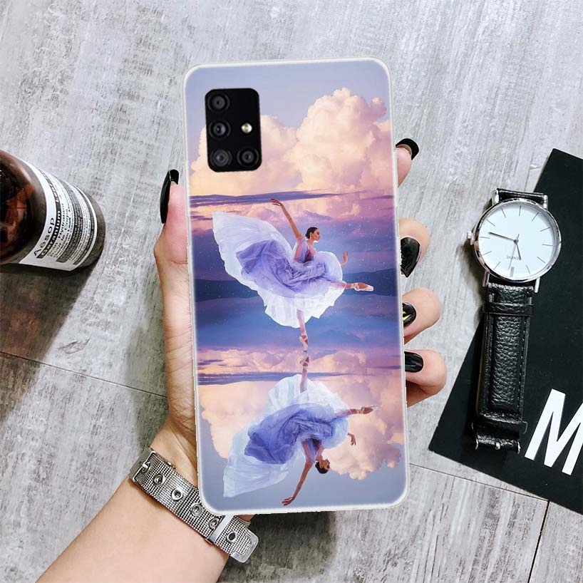 Чехол для телефона Балерина Балетный Танец Для Samsung Galaxy A14 A15 A13 A12 A54 A55 A53 A52 A04S A24 A25 A23 A22 A34 A35 A33 A32 A03S