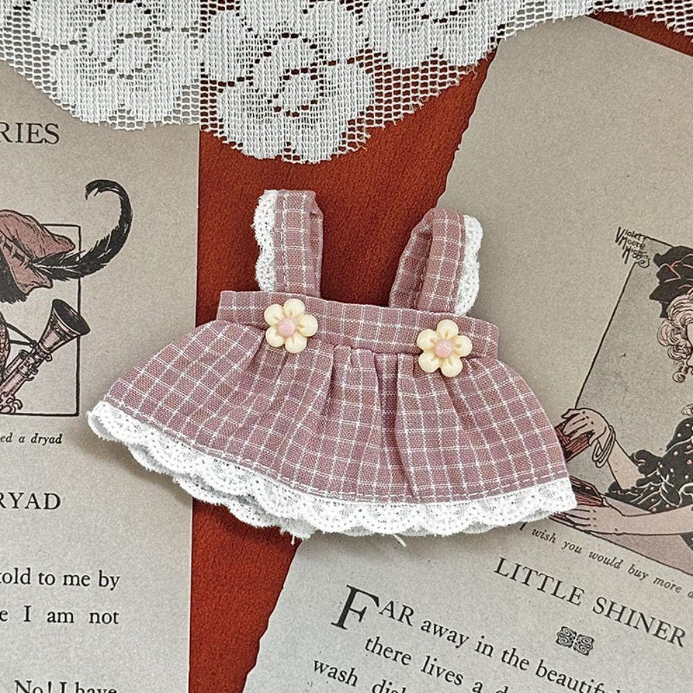 Plaid Doll Dress Up Clothes Cotton Kawaii Mini Doll Skirt Cute Exquisite Doll Skirt  Kids Gifts