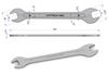 Ultra-flat wrench 18 x 19 , CrV Waryński