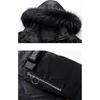New Winter Thick Men's Down Jacket Pure Color Detachable Fur Collar Casual White Duck Down Jacket