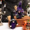 Faceless Old Man Doll Gnomes Plush Decoration Hand-made Brooms Witch Dolls With Dark Elf Hat For Living Room Display