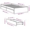 VidaXL Bed Frames and Drawers Smoked Oak 90x190 Cm Engineered Wood, Bed, Storage Bed, Single Bed Frame, Bed 3280710