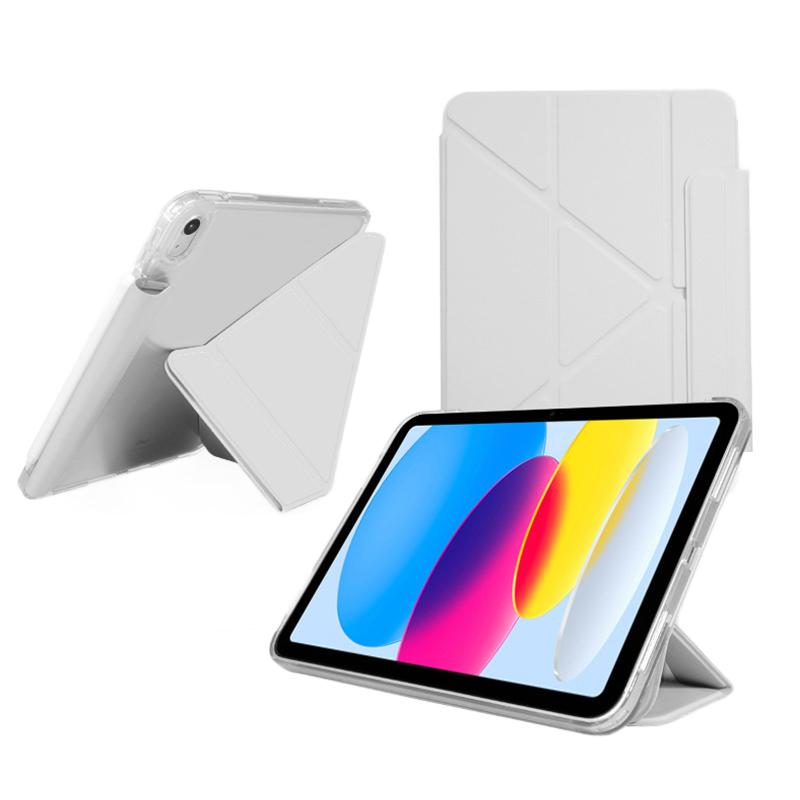 Для iPad Эйр 11 (2025)/(2024) Чехол-подставка Оригами из ПУ кожи с прозрачной задней крышкой для планшета с держателем для карандаша