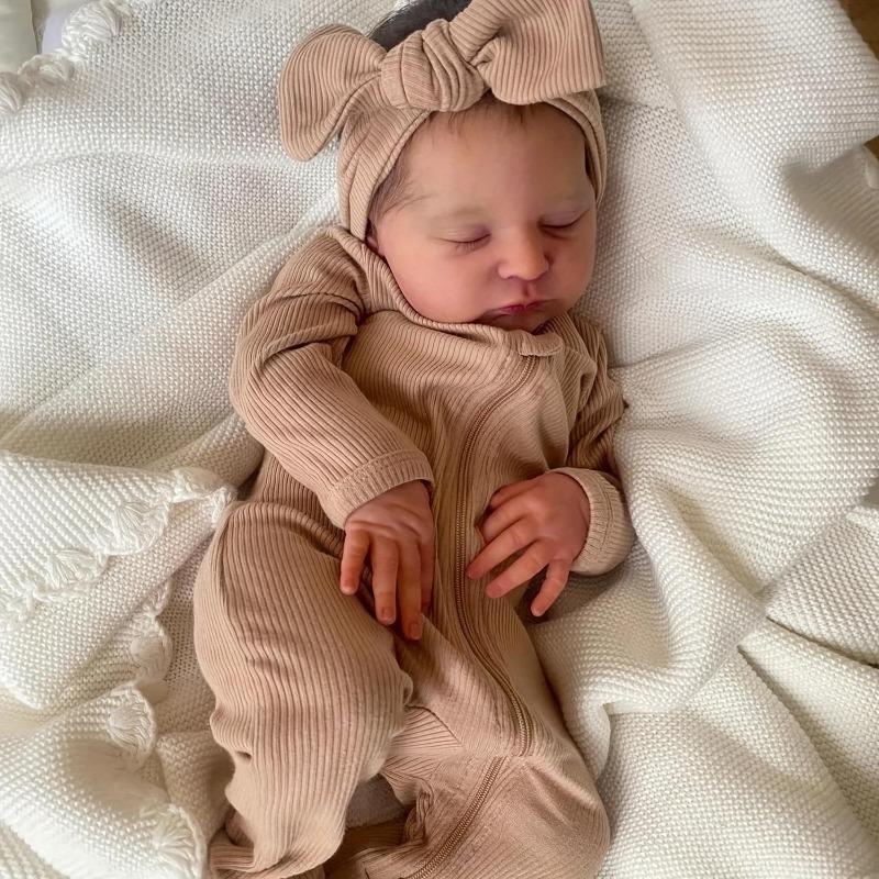 Куклы Reborn Baby Dolls Девочка 45 см 17,7 дюйма Реалистичные куклы новорожденных младенцев, которые выглядят как настоящие куклы, мягкое силиконовое виниловое тело