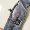Imitation Rabbit Fur Heating Scarf Dark Grey 3 Gears Adjustabele Electric Heated Scarf