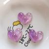10 Pcs New Lovely Mini Colour Cartoon Bicolor Heart Resin Scrapbook Diy Jewellery Hairpin Accessories Decorate Craft A76