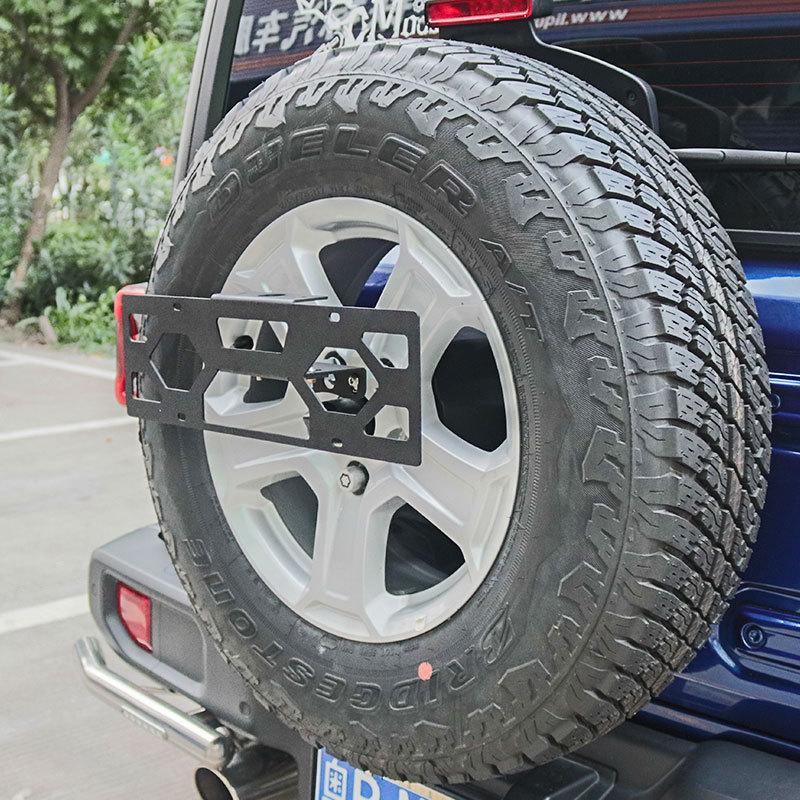 Черный кронштейн для крепления номерного знака сзади подходит для кронштейна для крепления номерных знаков Jeep Wrangler JL 2018-2024+