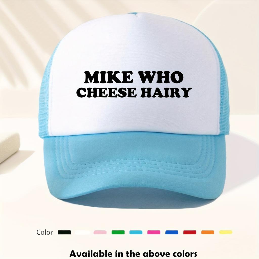Unisex MIKE WHO Baseball Cap YK Retro Style Breathable Mesh Trucker Hat with Adjustable Strap Lightweight Comfortable f