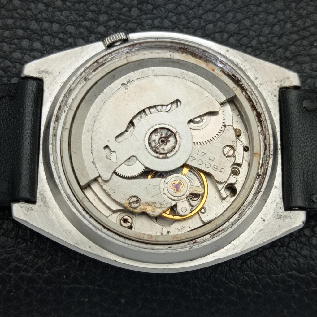 АВТОМАТИЧЕСКИЕ ВИНТАЖНЫЕ ЧАСЫ SEIKO 5 ЯПОНИЯ 7009A МУЖСКИЕ ЗЕЛЕНОГО ЦВЕТА ЦИФЕРБЛАТ ЧАСЫ a702097-5