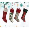 Cotton Designer Christmas Stockings -Pack of 4 Pcs