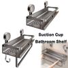 Aluminum Wall Shampoo Holder Suction Cup Shower Organizer Shelf Multifunctional Kitchen Organizer