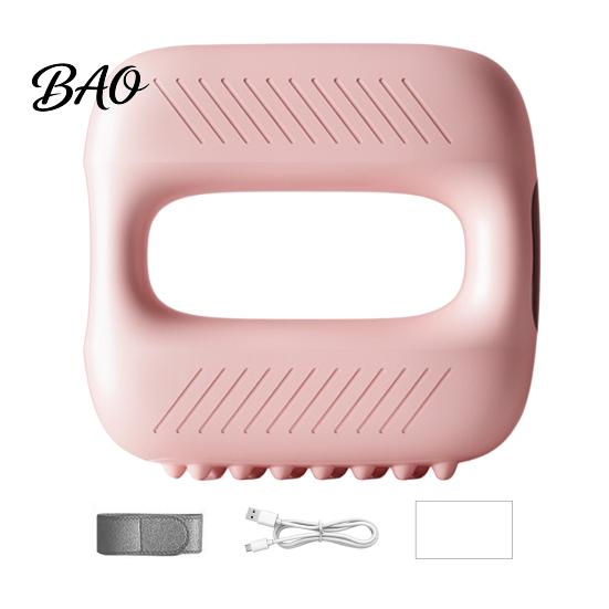 Leg Vibration Massager Mini Electric Fascia Massager, Portable Muscle Relaxation Massage Ring with LCD Display, Adjustable Lower Limb Device Strap, 5