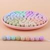 Silicone 10Pcs 12mm Solid Color Bead Multi Purpose Lightweight Reliable Practical Teething Round Bead for Baby Products