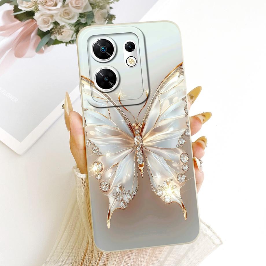 Модный чехол с рисунком для Infinix Zero 30 4G 5G Zero X Neo X Pro, мягкий матовый силиконовый чехол с узором из бантиков, мультяшный кот