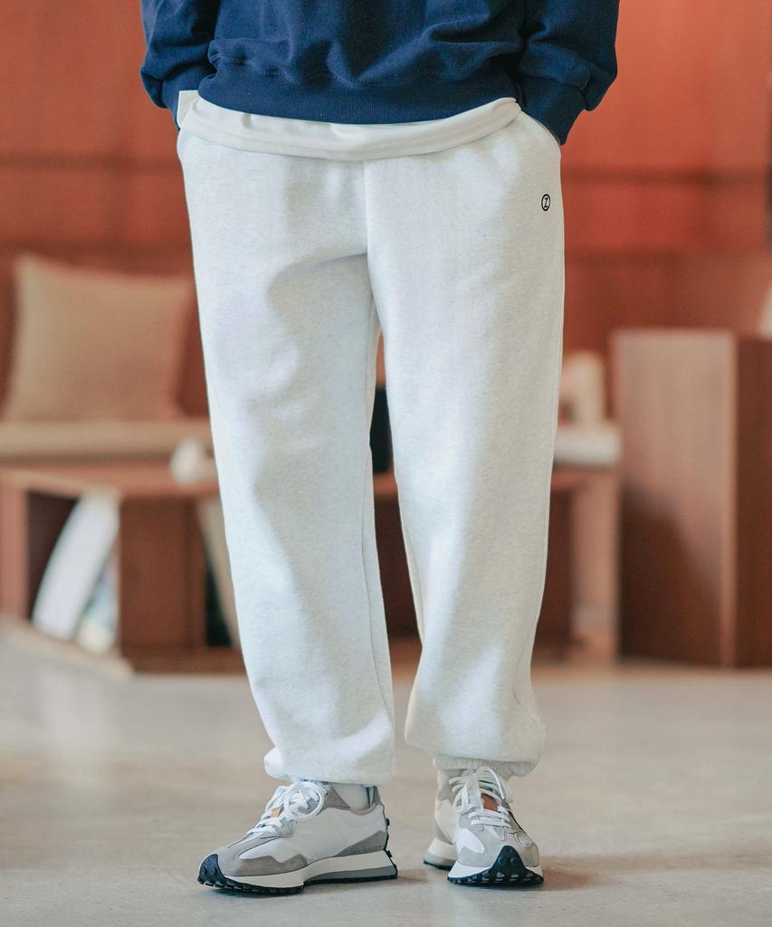 JEMUT Log Fleece-Lined Jogger Pants Back Oatmeal Yhlp2336
