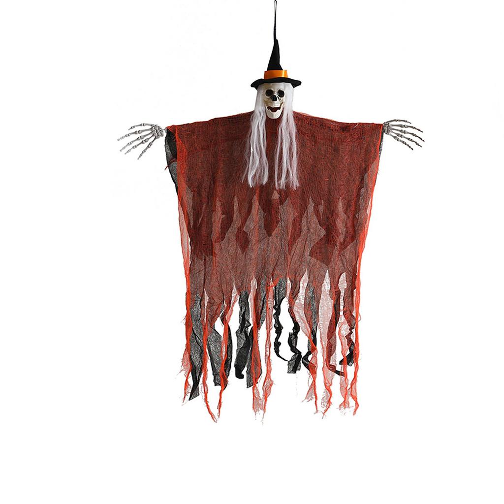 Скелет висит призрак Хэллоуин украшения Скелет в капюшоне висит призрак дом с привидениями макет сцены реквизит