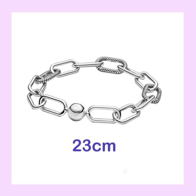 925 стерлингового серебра New Me кольцо бусина круглый соединитель шарм двойной Fit Me звено цепи жемчуг браслет ювелирные изделия