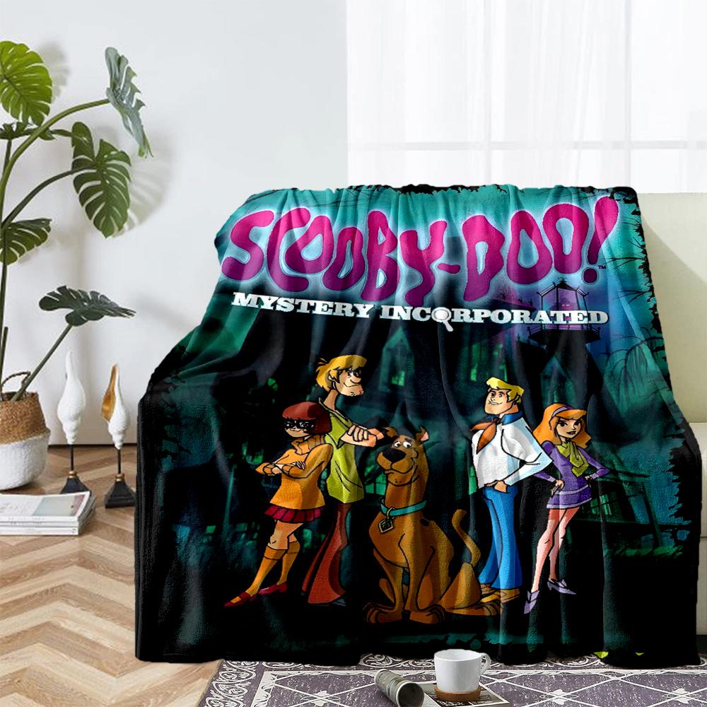 Scooby-Doo Theme Printed Blanket - Perfect for Couch, Bed, Travel & Outdoor Use | Machine Washable, Cozy & Durable.
