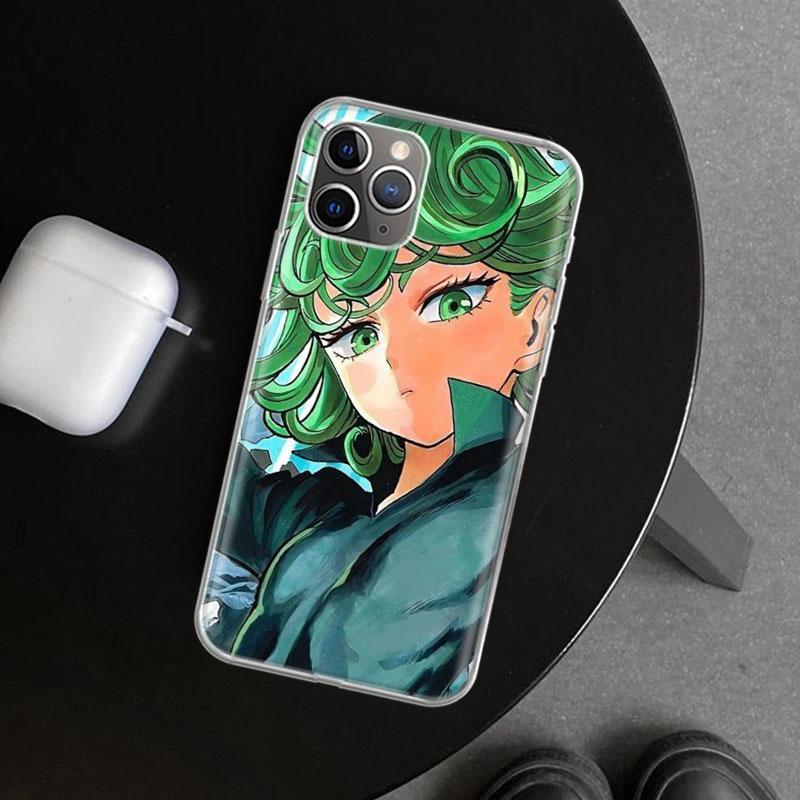 One P-Punch-Man Tatsumaki Phone Case Cover for iPhone 18 11 12 13 Mini 14 15 Plus 16 Pro Max 17 Air 7 8 + SE Art Customized Fundas