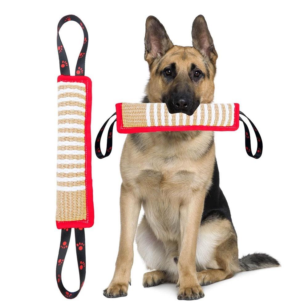 Dog Jute Chewing Stick Dog Training Coarse Hemp Biting Stick Dog Training Teeth Grinding Non-toxic Durable Biting Stick