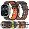 Two-Tone Ocean Strap For Apple Watch Ultra 2 Band 49mm 46mm 45mm 44mm 42mm Sports Silicone Bracelet iWatch Series 10 9 8 7 6 SE Band