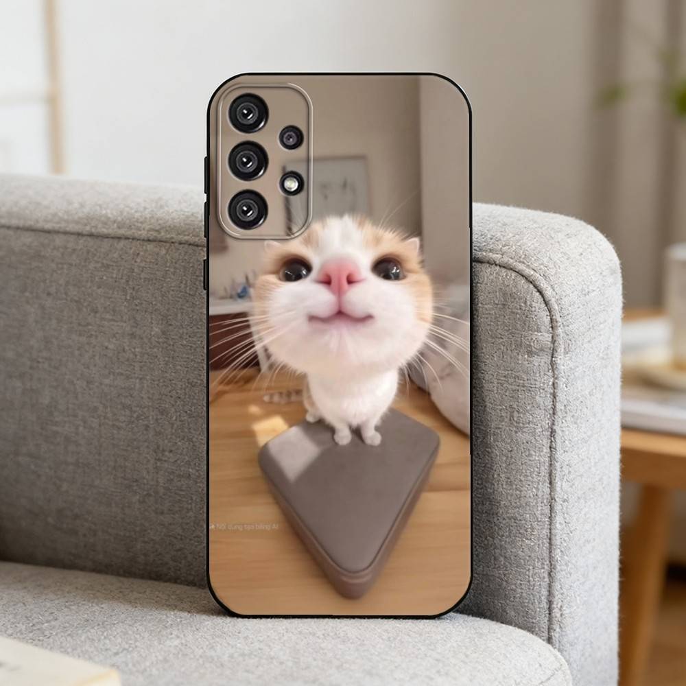 C- Cat Pet Phone Case For Samsung S25,24,23,22,30,21,10,9,Ultra,Plus,Lite Soft Black Case