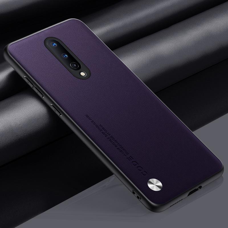 Luxury PU Leather Case For OnePlus 8 Back Cover Matte Silicone Shockproof Protection Phone Case For One Plus 8 OnePlus8 5G Coque