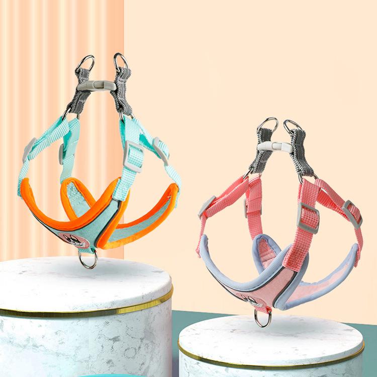 Dog Harness Leash Sets Adjustable Dog Harness for Small Dog Leash Breashable Pet Out Walking Dog Strap Cat Accessory