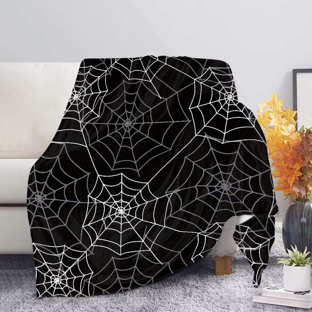 Halloween Spider Web Flannel Blanket Children Adult Gifts Blanket Office Blanket