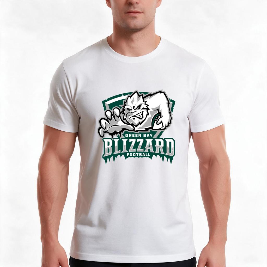 Green Bay Blizzard Tshirt Summer Casual Cotton Tee Oversized Streetwear Tops Vintage Graphic Print Loose Fit Short Sleeve