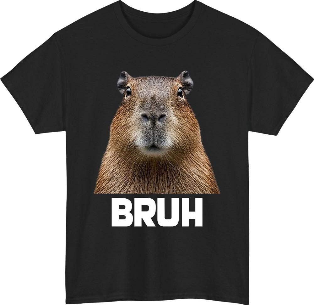 Bruh Capybara TShirt Funny Friend Birthday Meme Tee Gift For Party Unisex