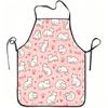 1pc Cute White Cat & Pink Heart Print Apron with Kitten, Adjustable Waistband Suitable for Cooking,, Gardening, Crafting, for, for &, Durable Easy-Cle