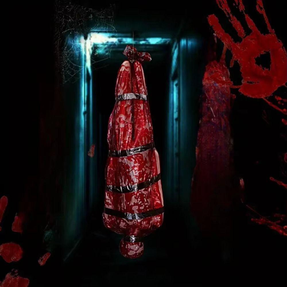 Scary Hanging Corpse Black Halloween Ornament Halloween Decorations Dead Victim Props  Lawn