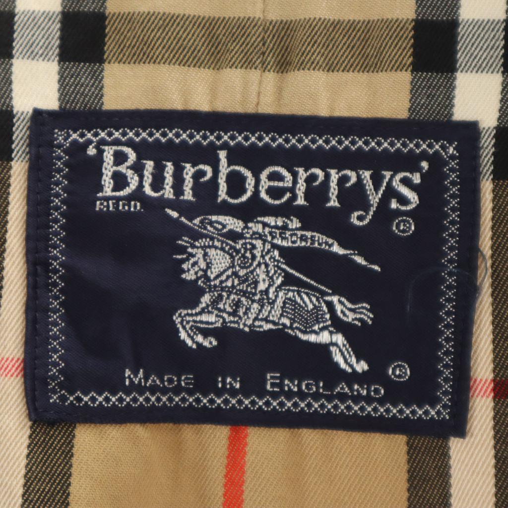 Burberrys 90-е Сделано в Англии Старый плащ с воротником-стойкой 44 Серый Мужской Б/У