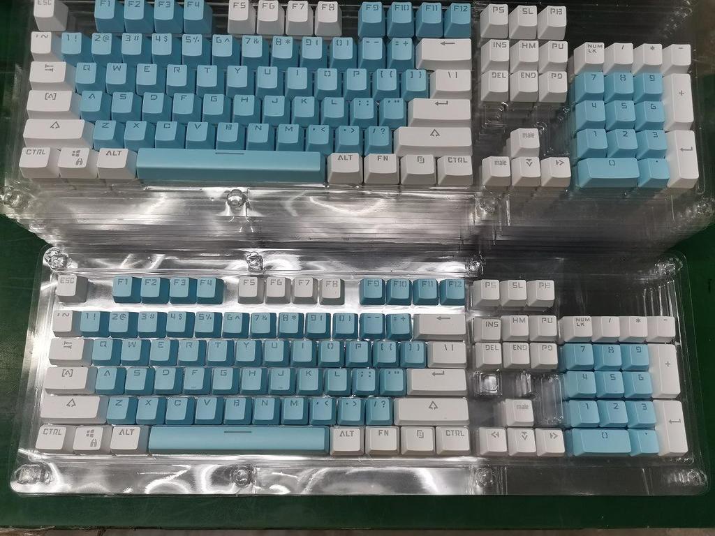 Two-Color ABS Keycaps: Universal 104/87-Key, Translucent for Mechanical Keyboards