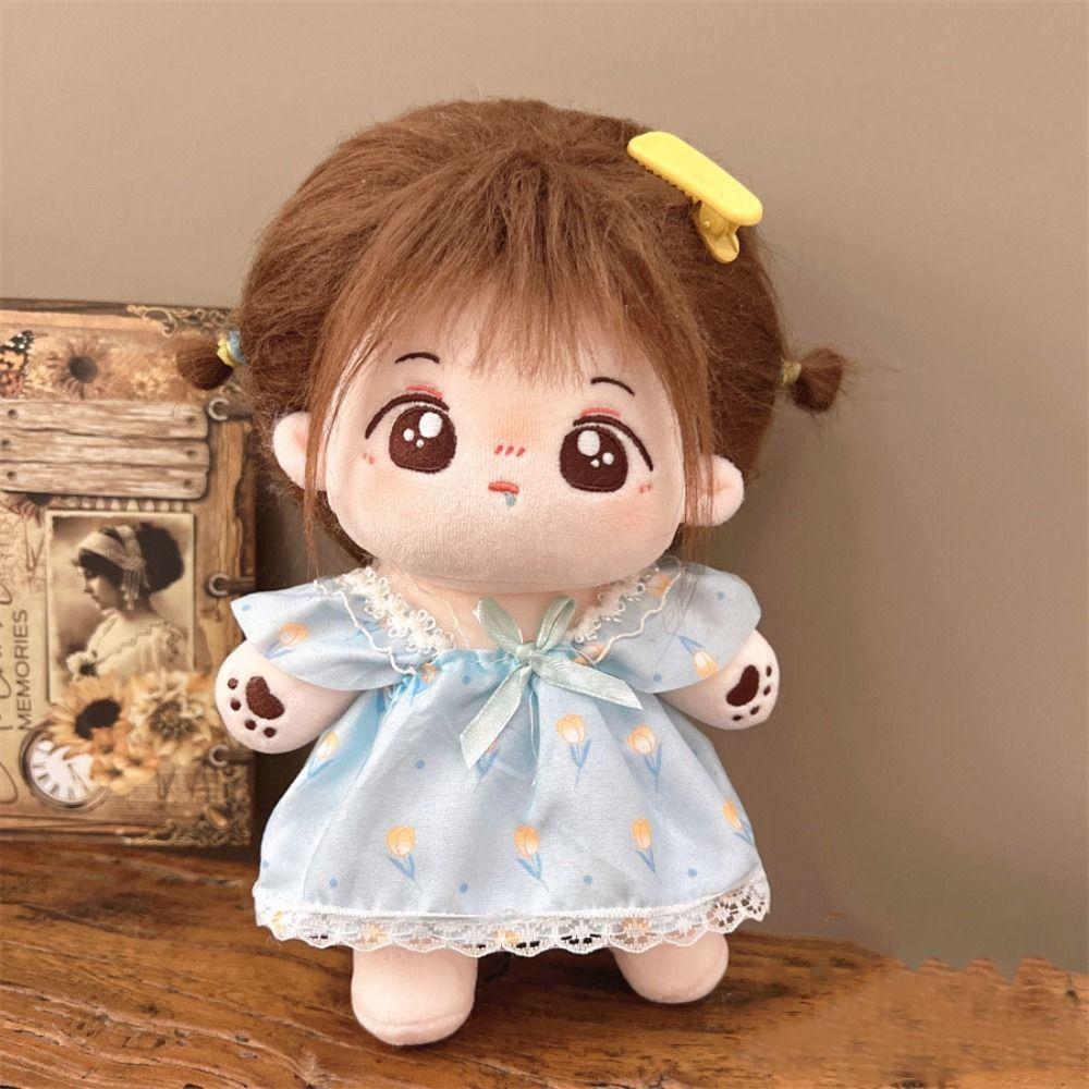 Cute Cartoon Plush Jumpsuit Mini Dolls Toys Accessories Doll T-shirt Clothes  20cm Cotton Doll