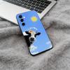 Cute and funny cow  Soft Silicone phone Case for Samsung Galaxy A73/A71/A72/A70/A53/A52/A51 - Black