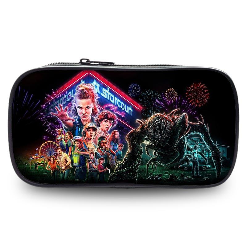 Пенал для учеников Stranger Things Большой вместимости Однослойный Пенал-косметичка Сумка для канцелярских принадлежностей Сумка для хранения Экологически чистый и портативный
