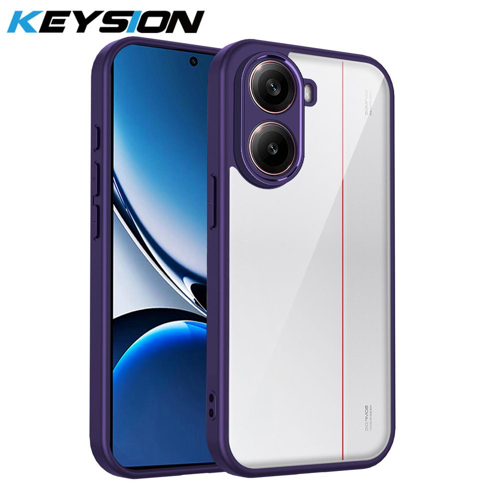 KEYSION Прозрачный чехол для Xiaomi POCO X8 Pro Max Мягкий силикон+ПК HD Clear Простой ударопрочный задняя крышка телефона для POCO X8 Pro