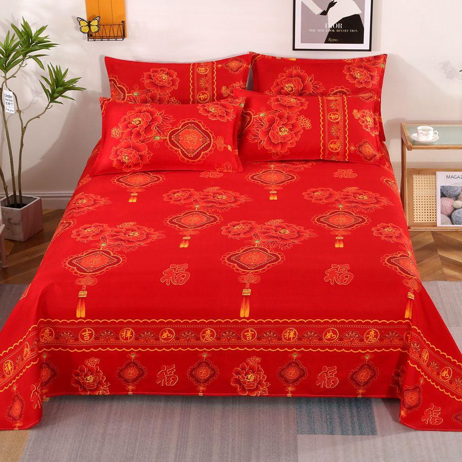 Постельное белье из мягкой ткани с цветочным рисунком для всех сезонов - Доступно в размерах для двуспальной и односпальной кровати