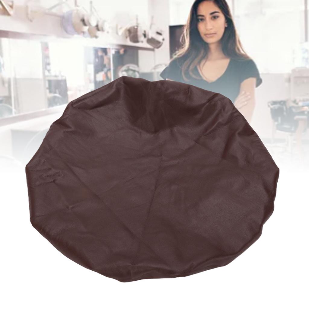 Чехол для барного стула круглый, из ПУ-кожи, эластичный, водонепроницаемый, для круглой парикмахерской стула, цвет кофе