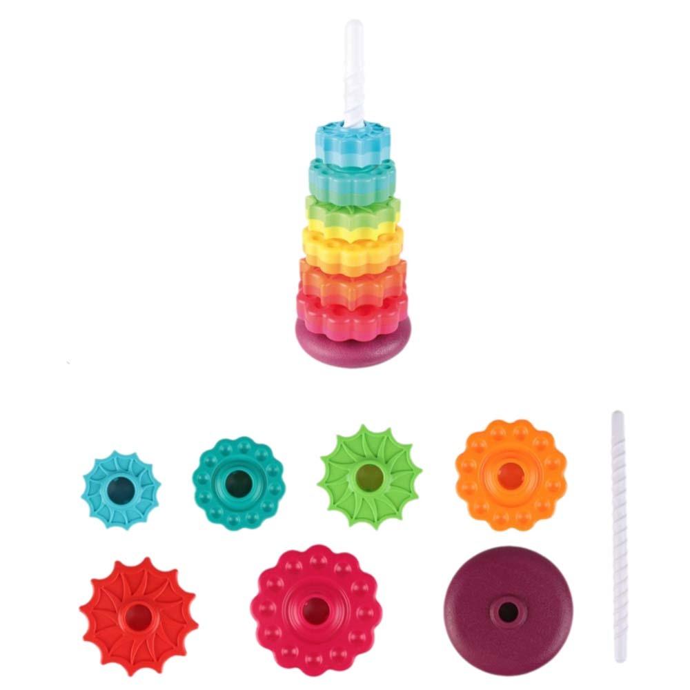 Safety Baby Stacking Puzzle Toys Spinning Colored Children's Toys Birthday Gitfs