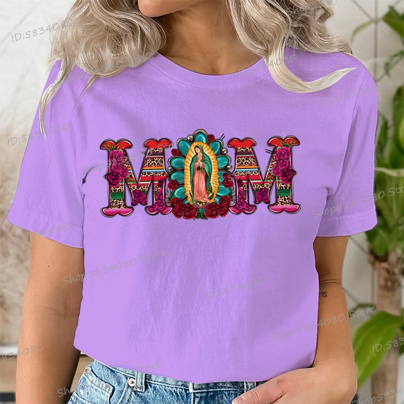 Mexican Mom Shirt Mothers Day Gift Short Sleeve Tshirt Mom Flower Leopard Print Tshirts Gift for Mama Vintage Retro Clothes