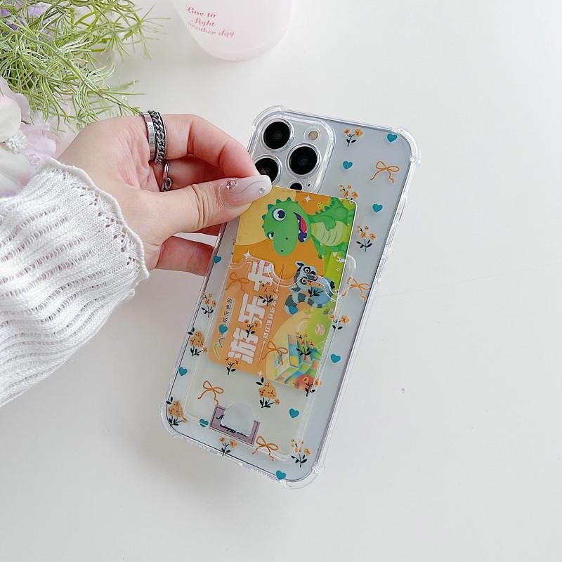 Свежие цветы Цветочный принт Мягкий ТПУ Прозрачный Противоударный Чехол Защитная крышка Прозрачный Чехол с полной задней крышкой