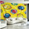 Cute M&M Wall Tapestry Aesthetic Wall Hanging Printed Fabric Blanket Decorative Tapestries for Bedroom Living Room Home Decor
