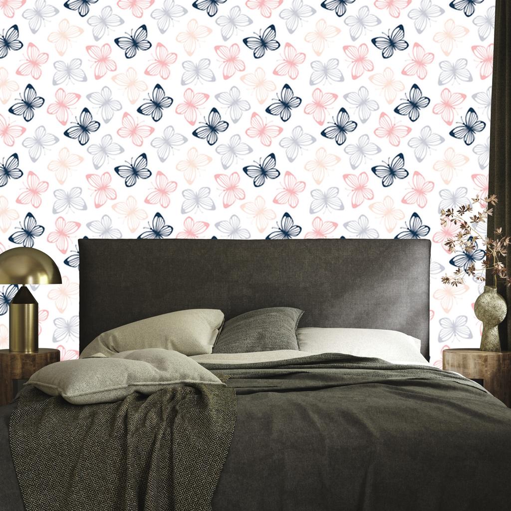 Colorful Butterflies Wallpaper for Living Room and Bedroom 50x1000