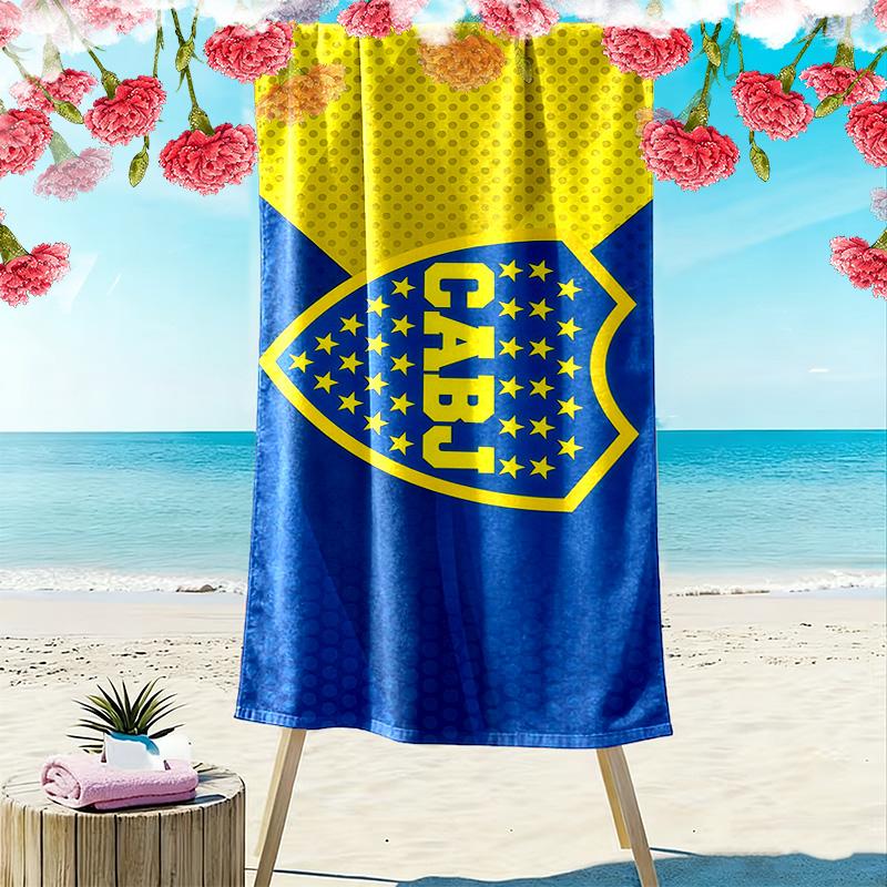 Club Atlético Boca Juniors Print Beach Towel, Large Soft Quick Dry Towel for Beach Camping Swimming