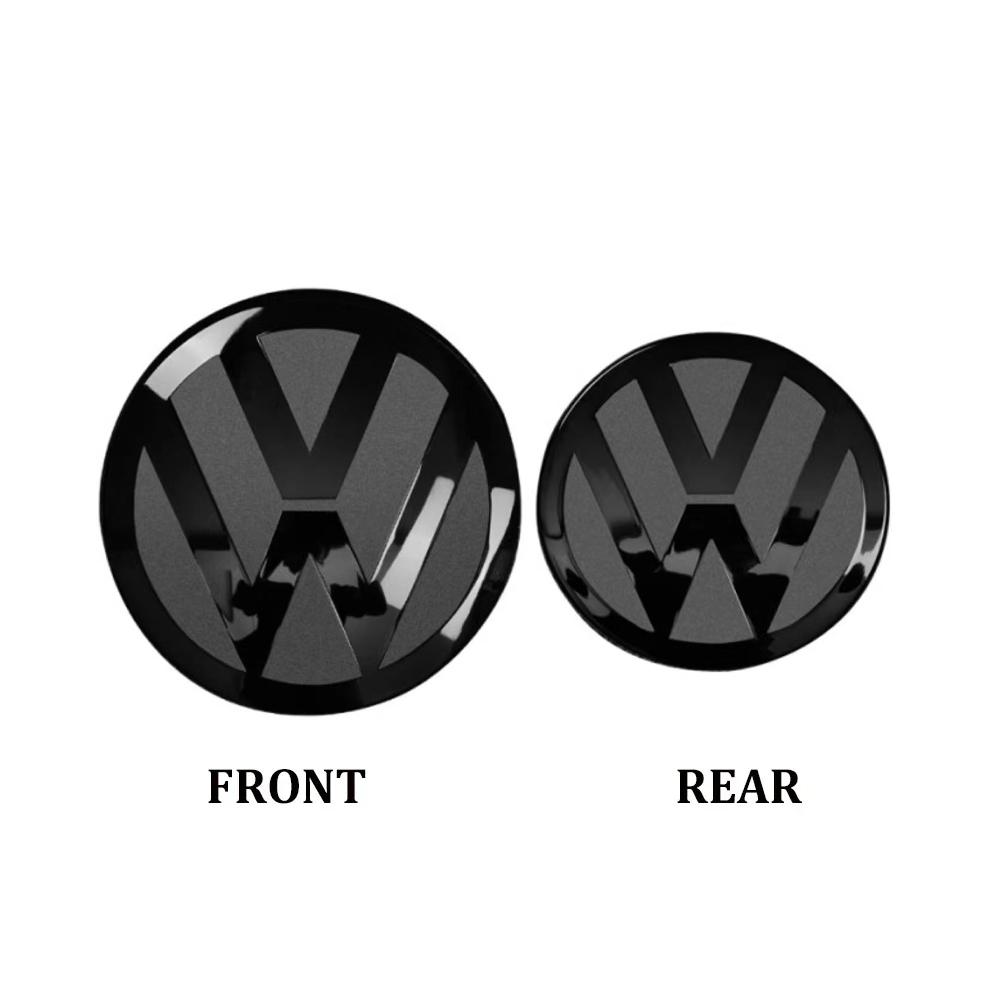 For VOLKSWAGEN VW 2pcs Front and Rear Emblem For VW Golf 6/Golf 7/Golf 7.5/Golf 8 Not Affect ACC Modified Black Label Flat Mirro