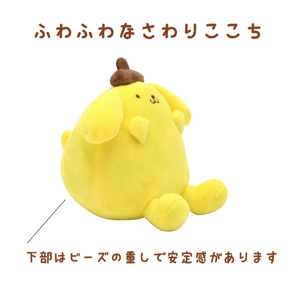 MORIPiLO Sanrio Smartphone Stand (Pom Pom Purin Multi-Pillow) Approx. 15cm, Soft to the Touch, Compatible with Vertical and Horizontal Use, Sturdy